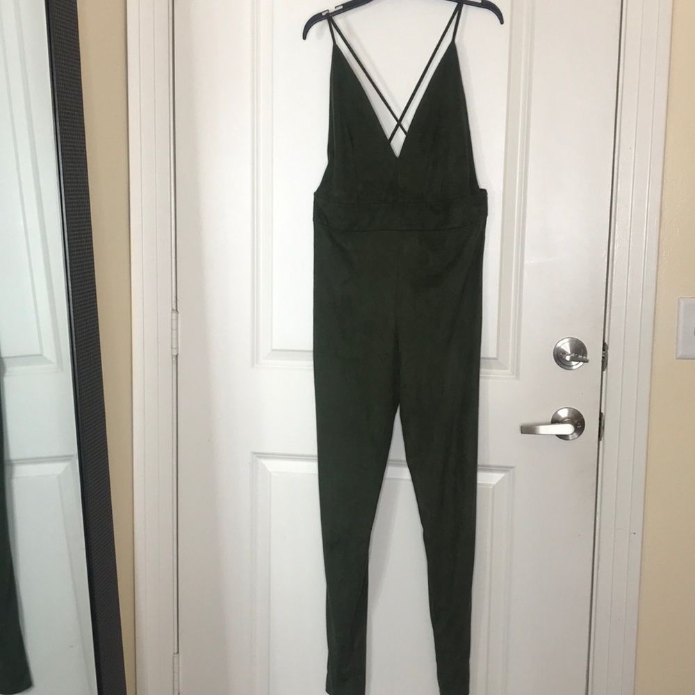 Suede Green Jumpsuit